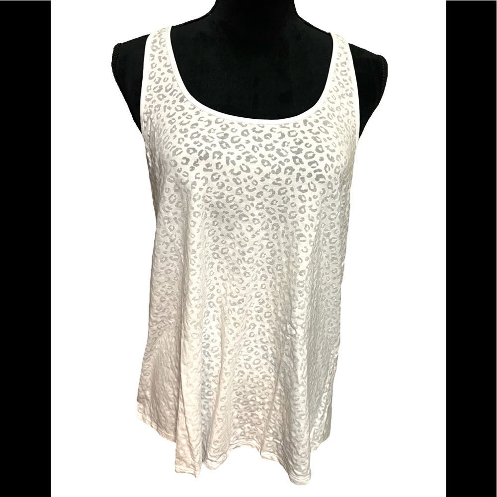 Victoria Secret Burnout Racerback Tank Medium - Cheetah/White